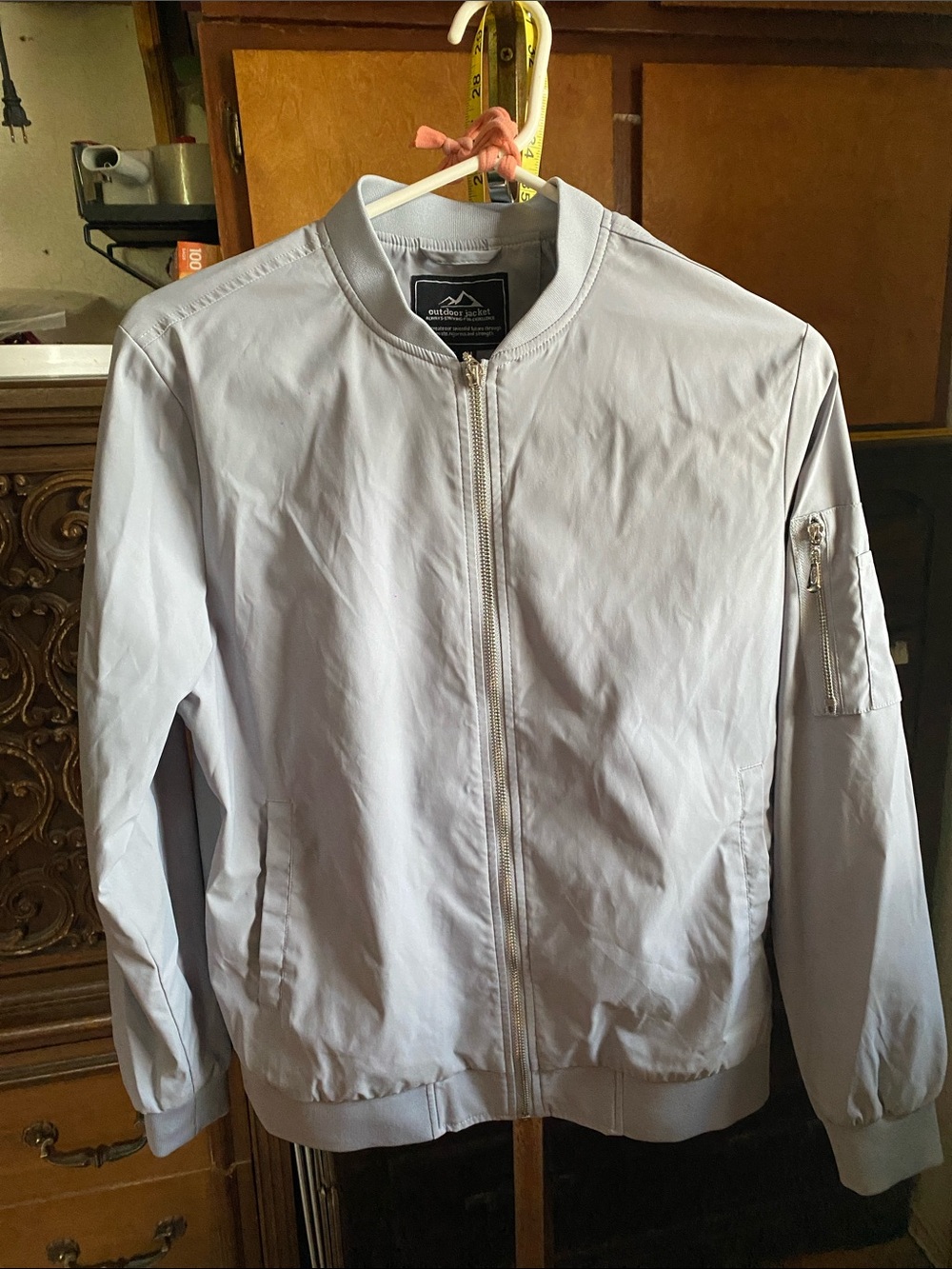 Light Gray Women’s Bomber Jacket -